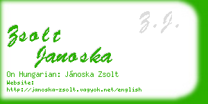 zsolt janoska business card